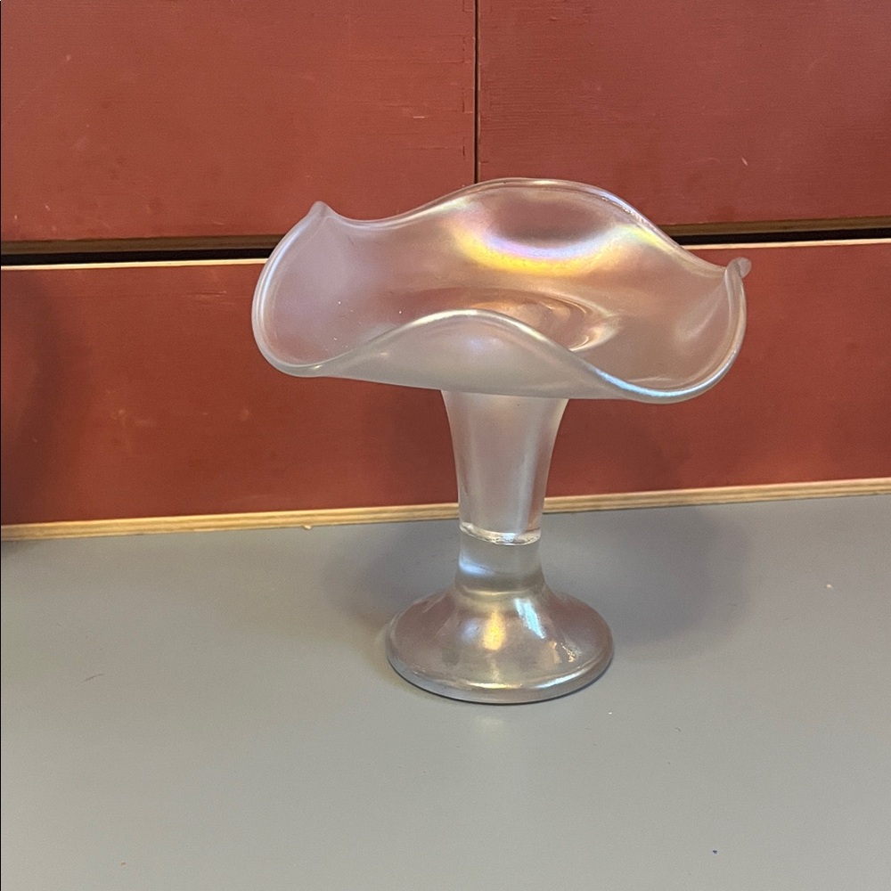 Elegant Iridescent Glass Vase
